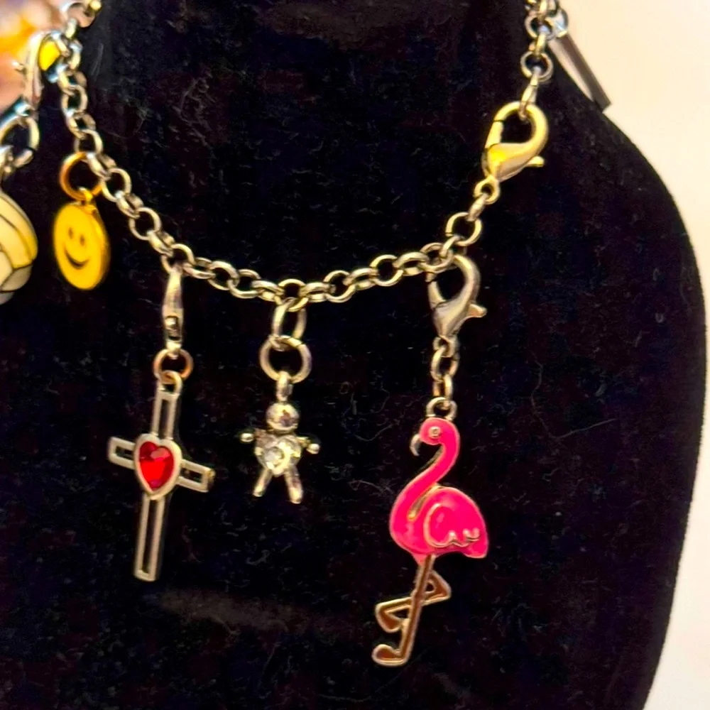 Wander Silver Tone Charm Bracelet